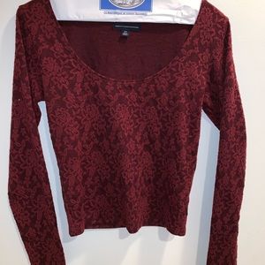 long sleeve crop top